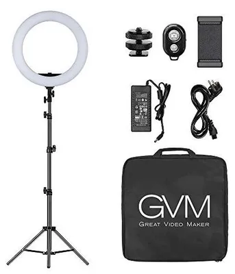 Zdjęcie produktu dla Lampa pierścieniowa LED 48CM do fotografii ściemniana statyw vlog