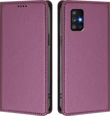 Image de Etui en cuir pour Samsung Galaxy A71 5G, étui magnétique en cuirPolyuréthaneavec support Violet