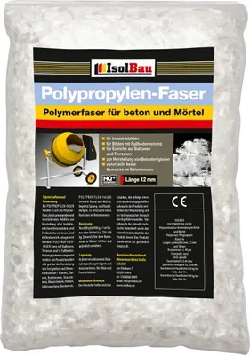 Produktbild von Isolbau Polypropylen-Faser - Hochertige Polymerfaser für Beton, Mörtel, Estrich, Gips - 6 mm, 12 mm, 18 mm Mix - 5 kg