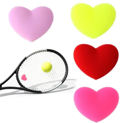 Productafbeelding van Tennisdempers - Set van 4 Silikon Vibrationdempers in Hartvorm