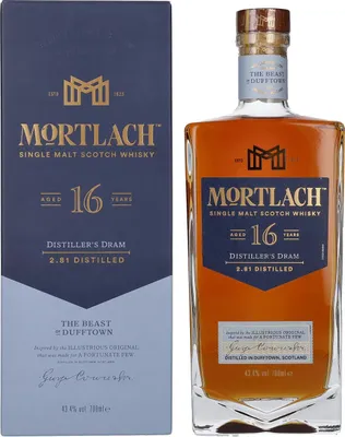 Image de Mortlach 16 Years Old DISTILLER'S DRAM Single Malt 43,4% Vol. 0,7l en boîte cadeau