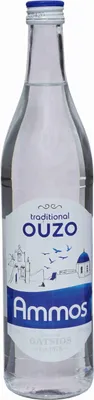 Produktbild von Ouzo Ammos 700ml 37,5% Gatsios griechischer milder Tresterbrand Trester Schnaps