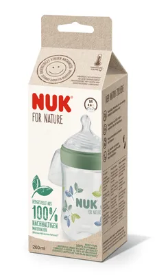 Produktbild von Nuk for Nature Bottle Silicone Teat M Green 260ml