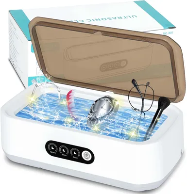 Produktbild von Ultraschallreiniger, 650ml Hochfrequenz Ultraschallreiniger, 48000HZ Schall-Schmuckreiniger für 360° Tiefenreinigung, Ultrasonic Cleaner