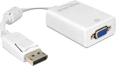 Produktbild von Delock Adapter Displayport 1.2 Stecker > VGA Buchse weiß