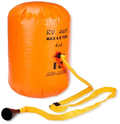 Image de Berger & Schröter | Cric à coussin d'air 4,2 t, jaune/orange, diamètre env. 60 cm, hauteur de levage env. 75 cm