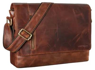 Image de Sac bandoulière en cuir pour ordinateurs portables de 13 pouces