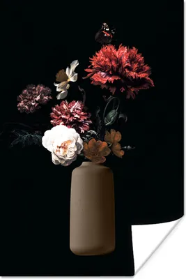 Produktbild von MuchoWow® Poster Vase - Blumen - Stilleben 40x60 cm - Plakate für die Wand - Poster Babyzimmer