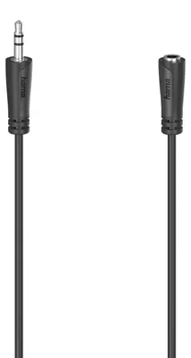 Produktbild von Hama 00205120, 3.5mm, Männlich, 3.5mm, Weiblich, 3 m, Schwarz