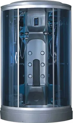 Produktbild von Duschkabine, 100X100X220 Cm / 5 Mm, Mit Hydromassage, Chrom