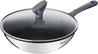 Produktbild von Tefal Daily Cook G7309955, Rund, Wok-/Bratpfanne, Edelstahl, Edelstahl, Keramik, Gas, Halogen, Versiegelte Platte, Bakelit