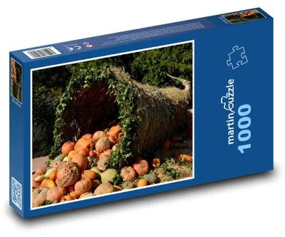 Zdjęcie produktu dla Puzzle 1000 Jesienne zbiory dyni - martinpuzzle