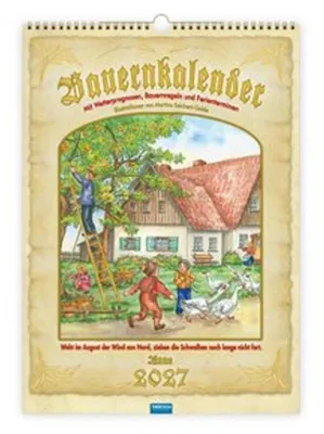 Produktbild von TRÖTSCH - Großbildkalender Bauernkalender 2027 mit Wetterprognosen Bauernregeln und Ferienterminen