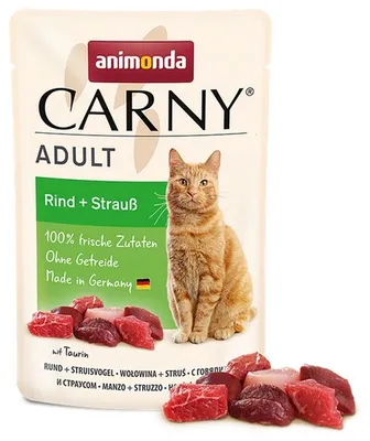 Produktbild von Animonda Carny PB Adult Rind + Strauß 85g