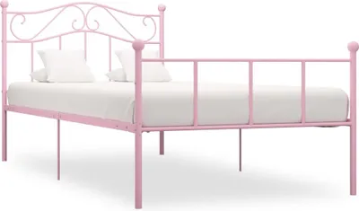 Produktbild von Bettgestell Rosa Metall 90×200 cm