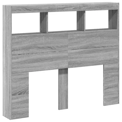 Produktbild von "Winterschlussverkauf "LED-Kopfteil Moderner design - legantes Kopfteil fürs Bett - mit Ablagen Grau Sonoma 120x17x102 cm NeuMöbel 7549492