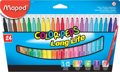 Produktbild von Maped Fasermaler COLOR'PEPS 24er Kartonetui