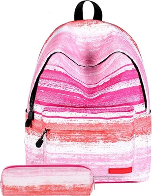 Produktbild von Rucksack, Schultasche, Sternenmuster, Teenager und Erwachsene, für Mädchen und Jungen, mit 1 Federmäppchen
