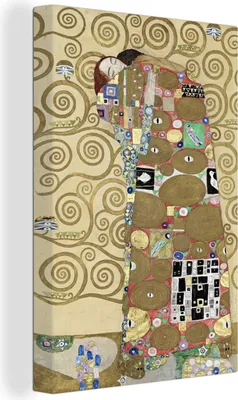 Produktbild von OneMillionCanvasses® - Leinwandbilder - 90x140 cm, Das Abschiednehmen - Gustav Klimt, Wandbilder Kunstdruck Wanddekoration - Wandschmucke - Schlafzimmer