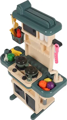 Immagine prodotto di Set di giocattoli da cucina per bambini, luce, suono, cibo, stoviglie, pentola, cucina, cottura, gioco di ruolo, verde