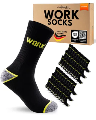 Produktbild von Arbeitssocken Herren Baumwolle Work Socken - 70210T Grau/Meliert 47-50 30 Paar