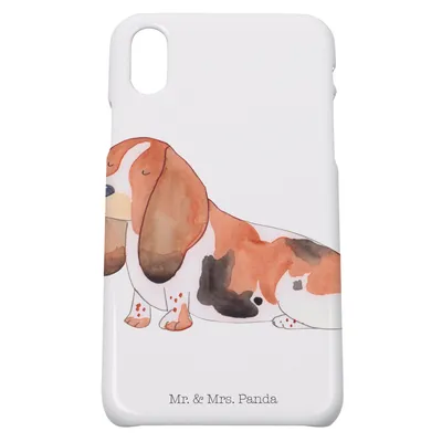 Produktbild von Mr. & Mrs. Panda Iphone 10 Handyhülle Hund Basset Hound - Weiß - Geschenk, Cover, Sprüche, X, Handy, Hülle, Süß