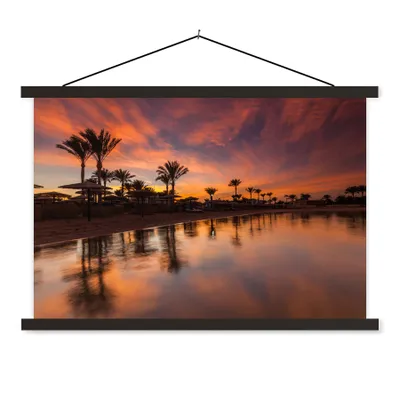 Produktbild von MuchoWow® Textilposter Ägypten bei Sonnenuntergang 90x60 cm mit schwarzem Rahmen - Aufhängungssatz