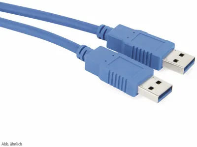 Produktbild von USB3.0 Anschlusskabel, A/A, 3m, blau