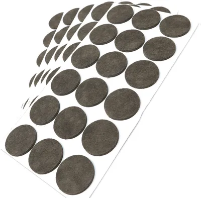 Produktbild von Adsamm® | 90 x selbstklebende Filzgleiter / Braun / Ø 36 mm / rund / Möbelgleiter aus Filz mit 3.5 mm Stärke