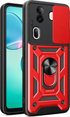 Produktbild von Hülle für Oppo Reno11 Pro Magnetische Ring Ständer Halter Dia Kameraschutz TPU Bumper Silikon Schutzhülle Rot