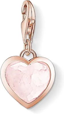 Produktbild von Thomas Sabo Damen-Anhänger Roségold-Vergoldetes Herz Silber mit Rosenquarz