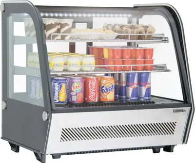 Image de Vitrine réfrigérée Casselin 120 l avec double vitrage et éclairage LED - deux ventilateurs