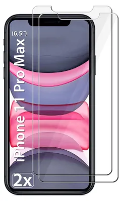 Produktbild von 2x iPhone 11 Pro Max Panzerglas Panzerfolie Schutzglasfolie Displayschutzglas Echt Glas Schutz Folie Display Glasfolie 9H
