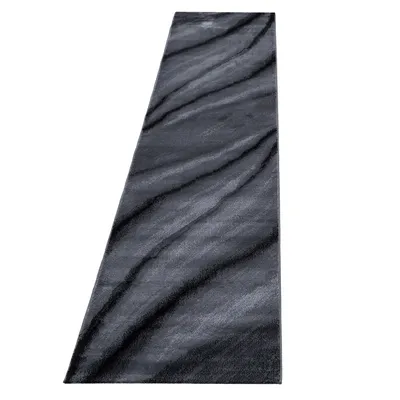 Produktbild von Miami Wüste teppich kurzflor läufer 80x300cm schwarz