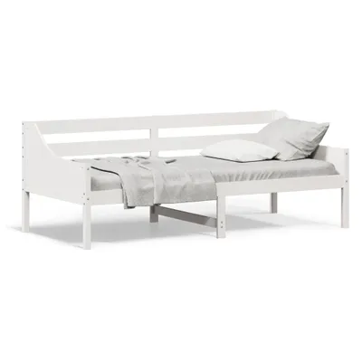Image de vidaXL Lit de jour sans matelas Blanc 80x200 cm Pin massif