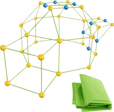 Produktbild von sada 2 3D geometrických stavebníc pre deti, stavebnica pevnosti + kryt na pevnosť - FORTKIDCOVER