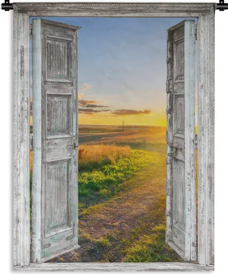 Produktbild von MuchoWow® Wandteppich Wandbehang Aussicht - Landschaft - Landschaft - Sonne 60x80 cm Tapisserie Dekoration Wandtuch - Decke - Wandtücher - Wohne