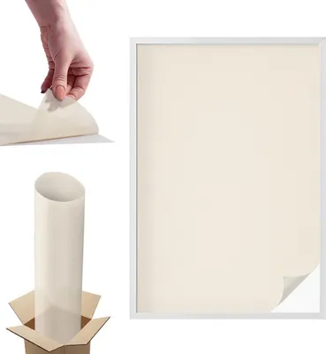 Zdjęcie produktu dla Folia zapewniająca prywatność - 146x100 cm - kolorowe szkło / witraż - nieprzezroczysta i dekoracyjna - samoprzylepna dekoracyjna folia szklana - ochrona przed promieniowaniem UV, łatwa w montażu - odcień beżu
