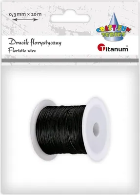 Produktbild von Blumendraht 0,3mmx20m schwarz Titanum