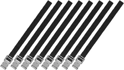 Imagen del producto de Correas de sujeción con cierre metálico, de 18 mm x 40 cm, paquete de 8 unidades, para portaequipajes de bicicleta