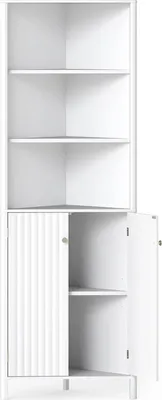 Produktbild von Eckküchenschrank, 2 Türen & 5 Einlegeböden, Weiß, 173 cm hoch