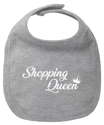 Produktbild von Huuraa Baby Lätzchen Shopping Queen  Heather Grey Klettverschluss  Baumwolle Latz Geschenkidee