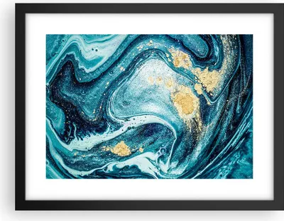 Produktbild von Gerahmtes Poster - Schwarzer Rahmen - Abstraktion modern - 40x30 cm - Wand Bild - Wanddeko - Wandbilder - Kunstposter - Wandposter - Bilderrahmen - Bilder - Kunstdruck - Wandbild - P2BAA40x30-3493