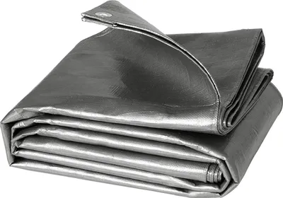 Produktbild von Wasserdichte Plane 180 g/m² PE mit Ösen | Grau | 400x500cm