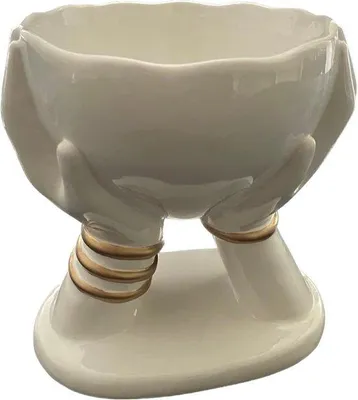 Produktbild von Famanu Dekorative Herzvase mit Händen - Weiß/Gold