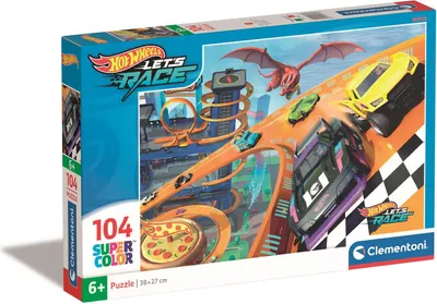 Produktbild von Clementoni Super Kolor Puzzle 104 Teile Hot Wheels
