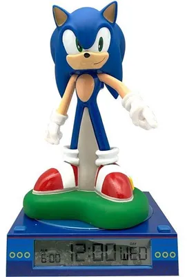 Productafbeelding van 3D Light-Up Figurine Alarm Clock - KIDS LICENSING - Sonic - Ages 3+