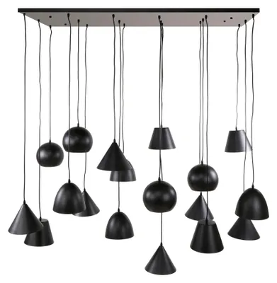 Obrázok produktu pre FURNLUX Stropné svietidlo Kov Čierna a zlatá 145 cm / Hlavná farba: Čierna / Rozmery: 145 x 150 x 60 cm