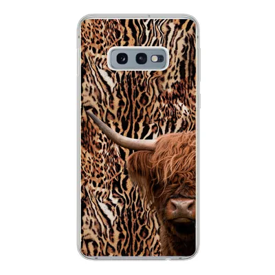Produktbild von MuchoWow® Handyhülle Schutzhülle Hülle für Samsung Galaxy S10e Schottischer Highlander - Kuh - Pantherdruck Silikon Softcase Handy Hülle - Handy