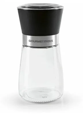Produktbild von GOURMETmaxx Salz- und Pfeffermühle 13 cm Transparent/Schwarz